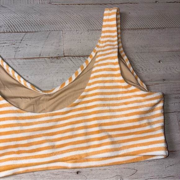 Old Navy Orange & Cream Striped Swim Top Beach Vacation V-Neck 3X & 4X - Picture 13 of 16
